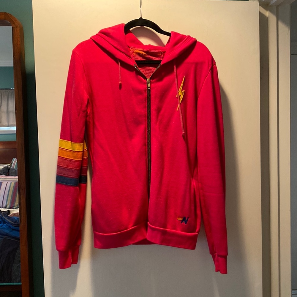 Pink aviator nation hoodie size medium